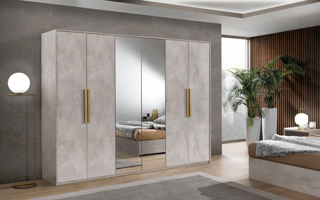 WŁOSKA SZAFA SOLE 6 DRZWI 283 CM / ACCA DESIGN -  Meblowy Sklep Internetowy Inventio