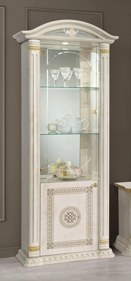 WŁOSKA NOWOCZESNA WITRYNA 1 DRZWIOWA AURORA BEŻOWA 79 CM / ACCA DESIGN ACCA DESIGN