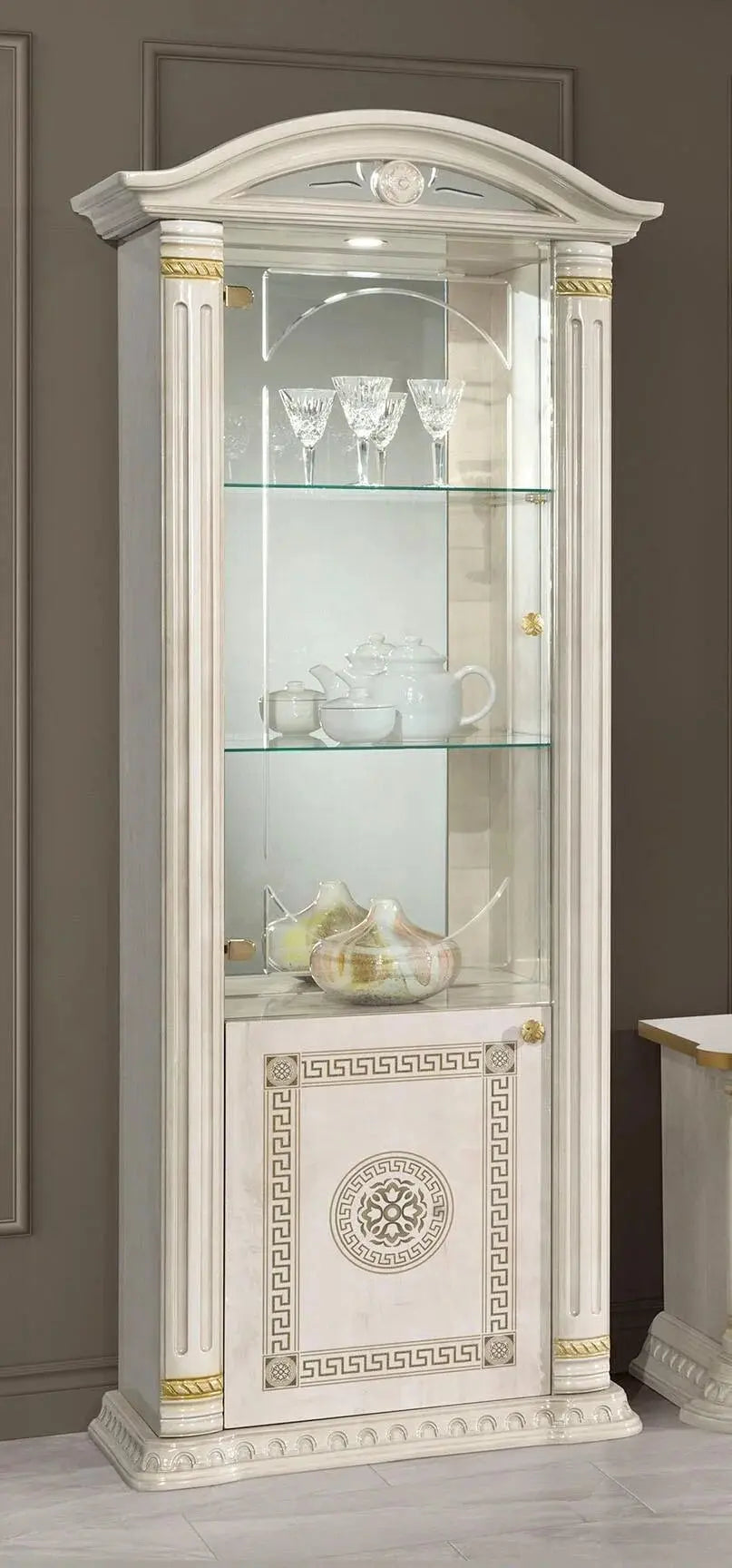 WŁOSKA NOWOCZESNA WITRYNA 1 DRZWIOWA AURORA BEŻOWA 79 CM / ACCA DESIGN ACCA DESIGN