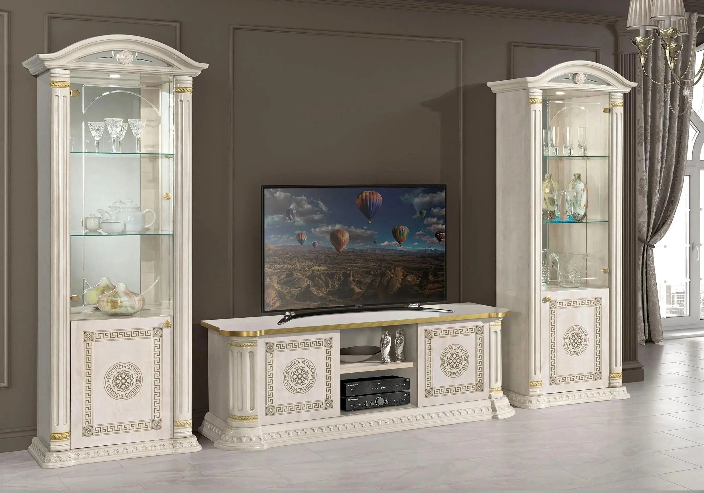 WŁOSKA NOWOCZESNA WITRYNA 1 DRZWIOWA AURORA BEŻOWA 79 CM / ACCA DESIGN ACCA DESIGN