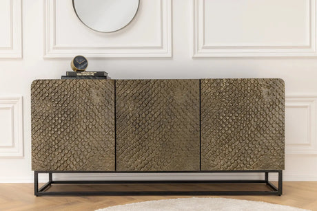 KOMODA SNAKE MANGO CZARNA / BRĄZOWA 160 CM / 44656 / INVICTA INTERIOR Invicta Interior