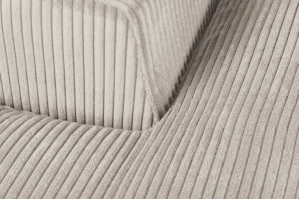 Sofa narożna w nowoczesnym stylu z poduszkami i elastycznym montażem otomany