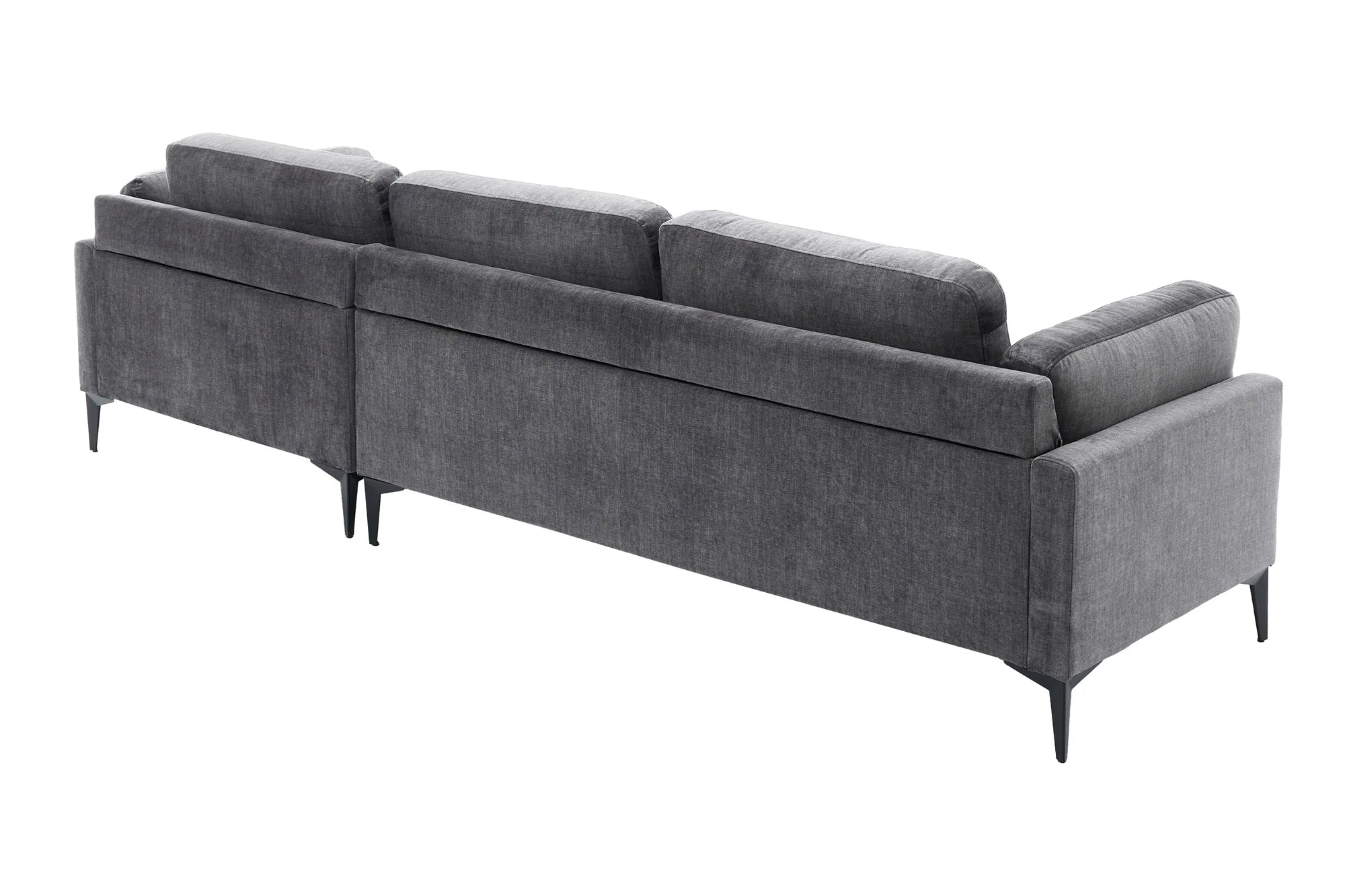 SOFA NAROŻNA MANHATTAN PRAWO STRONNA SZARY AKSAMIT / 44277 / INVICTA INTERIOR - Meblowy Sklep Internetowy Inventio