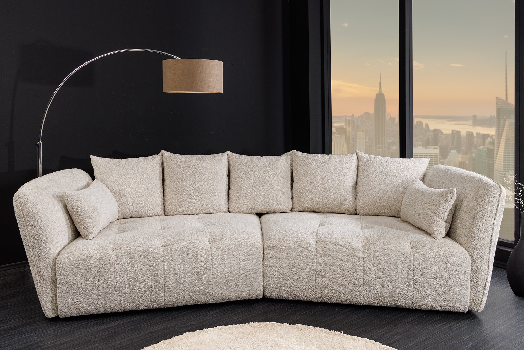 SOFA ROYAL 295 CM BEŻOWA / 44336 / INVICTA INTERIOR - Meblowy Sklep Internetowy Inventio