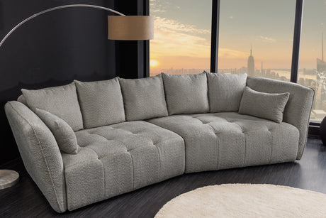 SOFA ROYAL 295 CM SZARA / 44542 / INVICTA INTERIOR -  Meblowy Sklep Internetowy Inventio