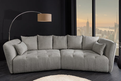 SOFA ROYAL 295 CM SZARA / 44542 / INVICTA INTERIOR -  Meblowy Sklep Internetowy Inventio