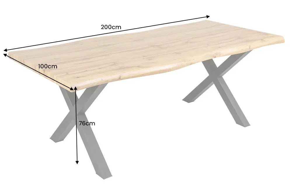 STÓŁ DO JADALNI OPTYKA DZIKI DĄB 200 CM / 41329 / 45084 / INVICTA INTERIOR Invicta Interior