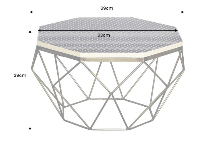 STOLIK KAWOWY DIAMOND POLIŻYWICA 70 CM / 45215 / INVICTA INTERIOR - Meblowy Sklep Internetowy Inventio