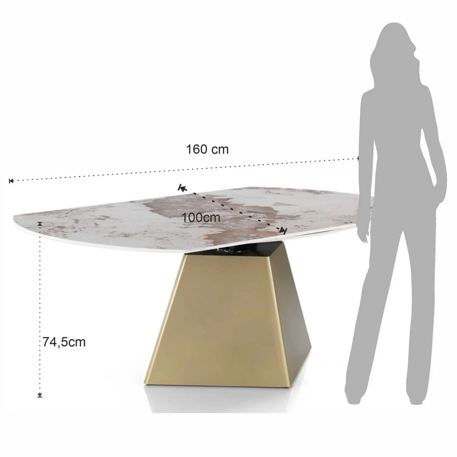 WŁOSKI STÓŁ BOLLARD ROZKŁADANY DO OKRĄGŁEGO O ŚREDNICY 160 CM / 5817 / TM TM