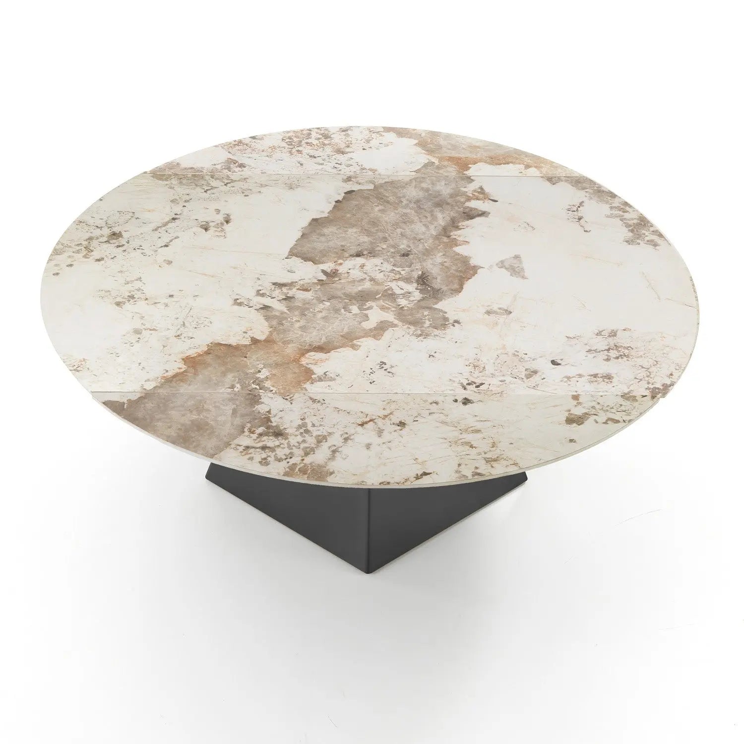 WŁOSKI STÓŁ BOLLARD ROZKŁADANY DO OKRĄGŁEGO O ŚREDNICY 160 CM ANTRACYTOWA PODSTWA/ 5818 / TM TM