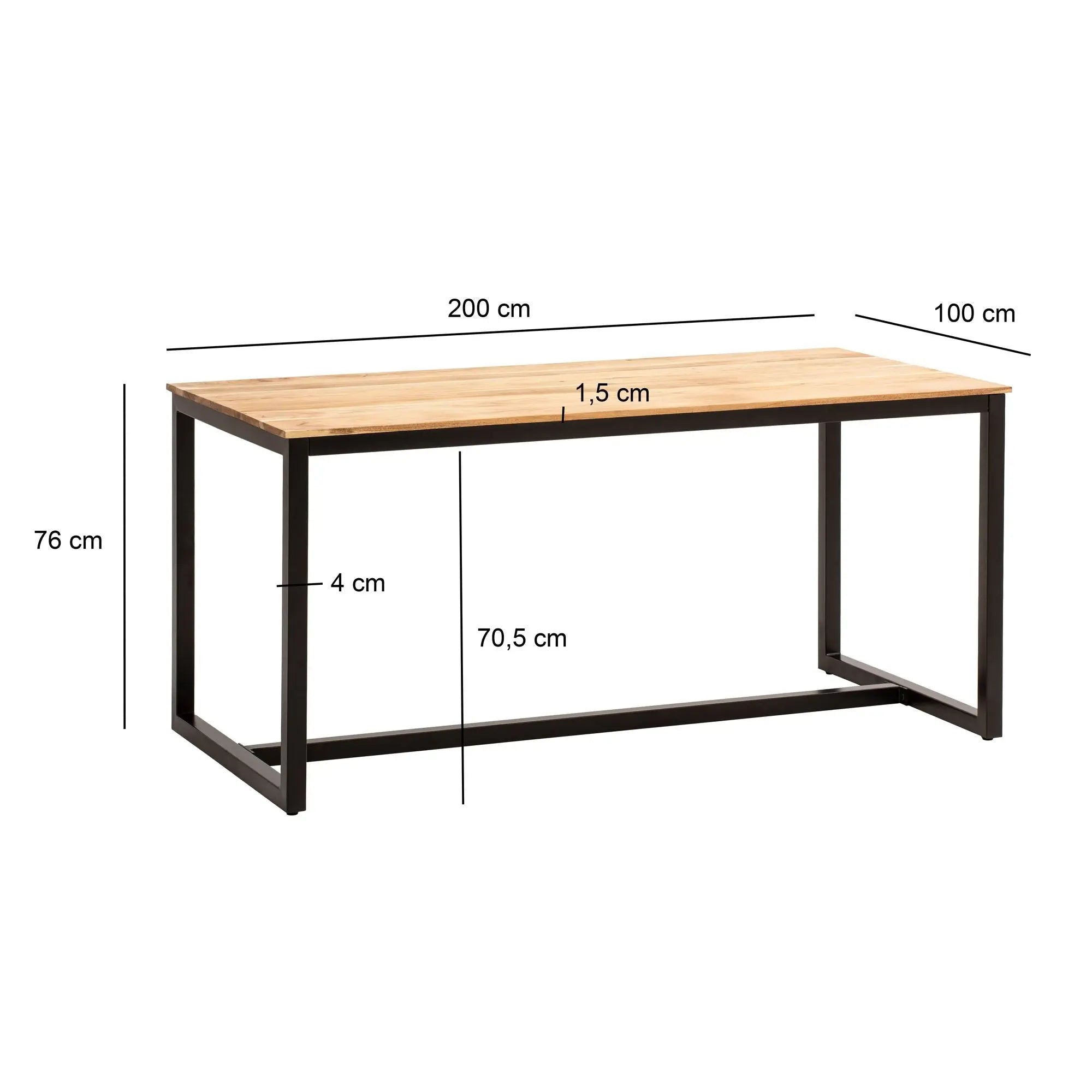 STÓŁ DO JADALNI WOHNLING AKACJA 200 CM / WL7.062 Invicta Interior