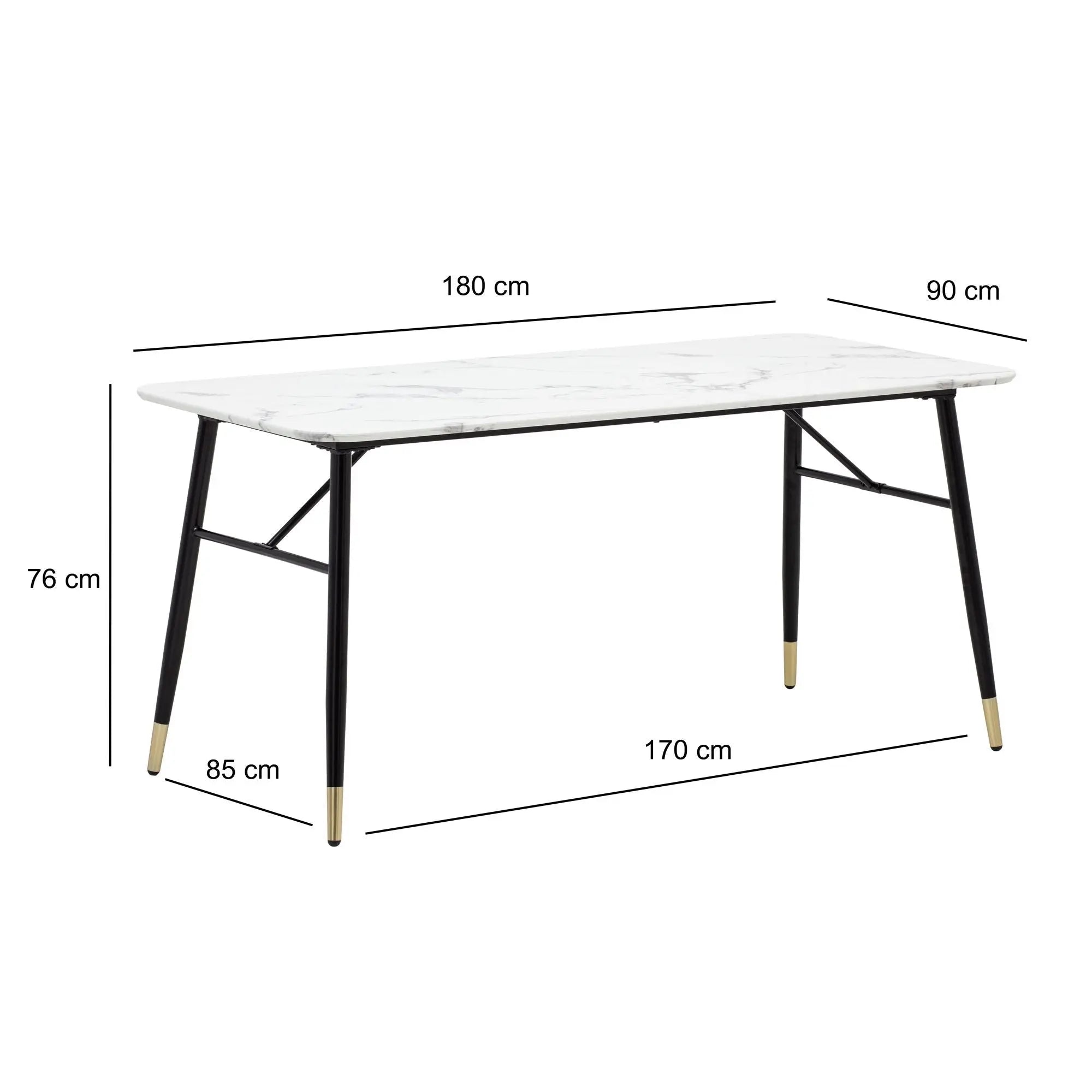 STÓŁ DO JADALNI WOHNLING OPTYKA BIAŁY MARMUR 180 CM / WL6.961 Invicta Interior
