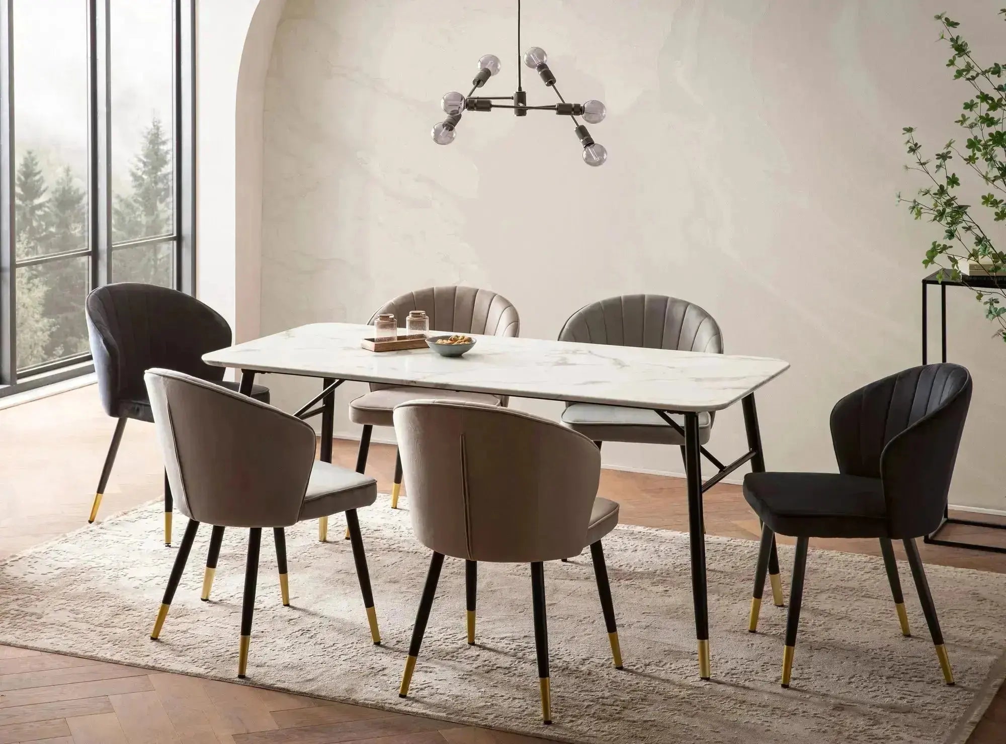 STÓŁ DO JADALNI WOHNLING OPTYKA BIAŁY MARMUR 120 CM / WL6.955 Invicta Interior