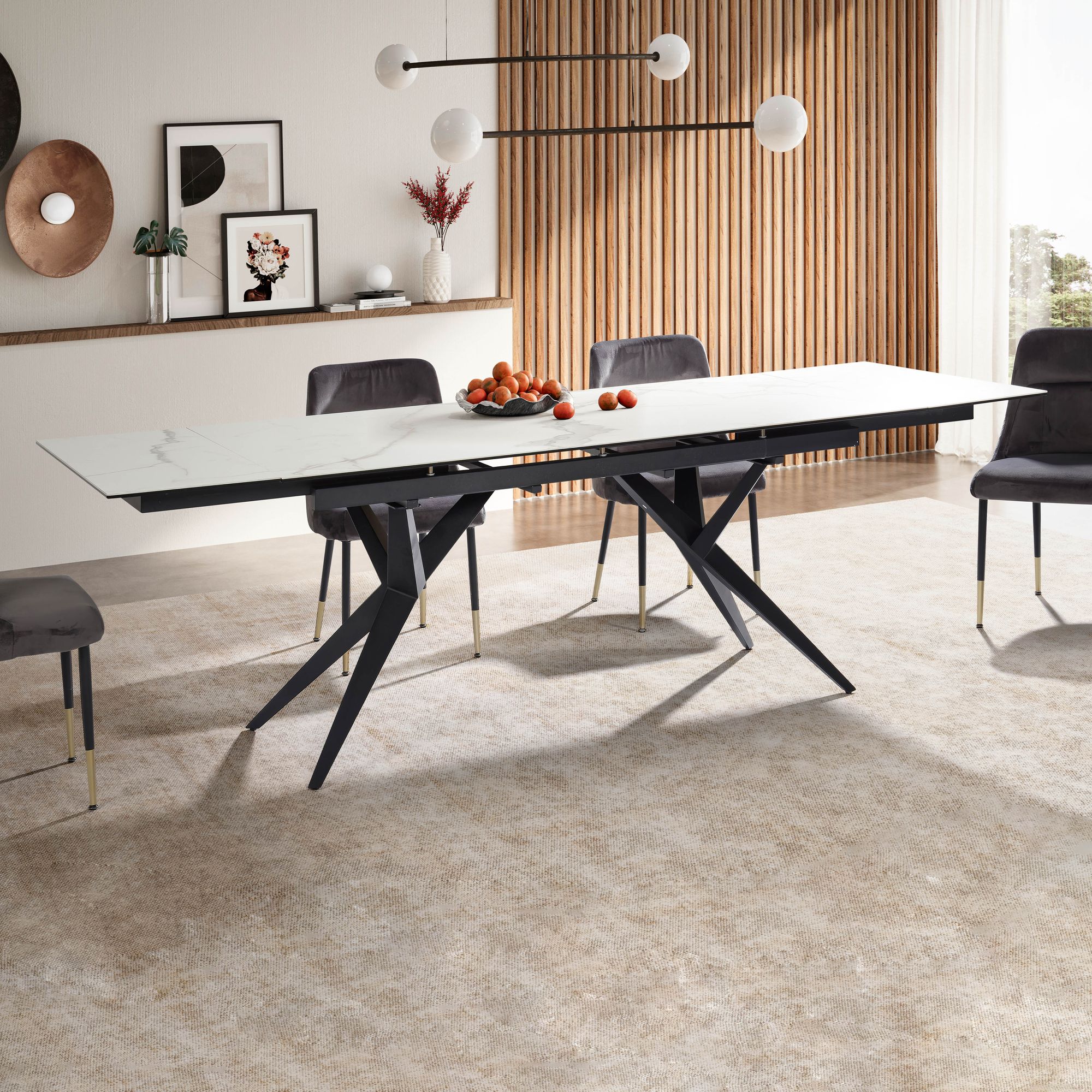 STÓŁ DO JADALNI ROZKŁADANY WOHNLING Z CERAMICZNYM BLATEM 180 - 260 CM / WL7.145 - Meblowy Sklep Internetowy Inventio
