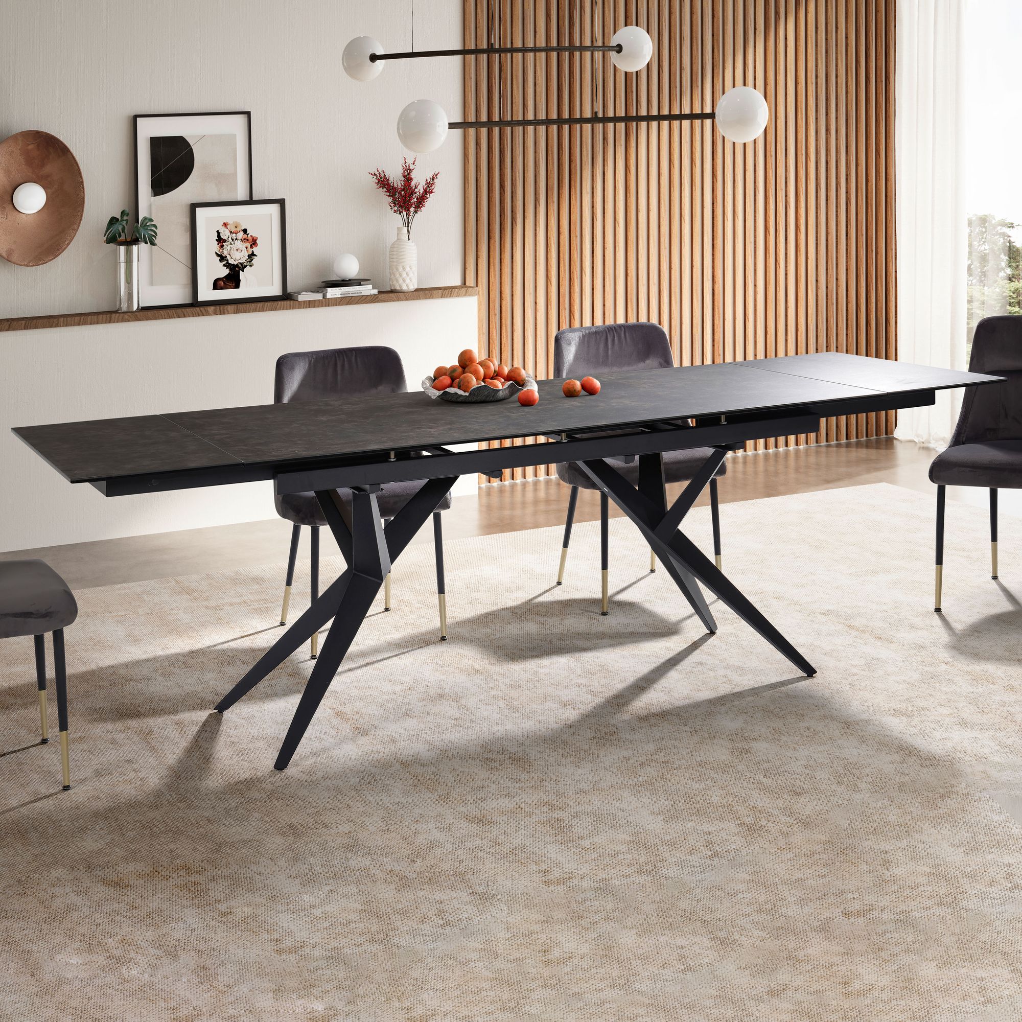 STÓŁ DO JADALNI ROZKŁADANY WOHNLING Z CERAMICZNYM BLATEM 180 - 260 CM / WL7.146 - Meblowy Sklep Internetowy Inventio