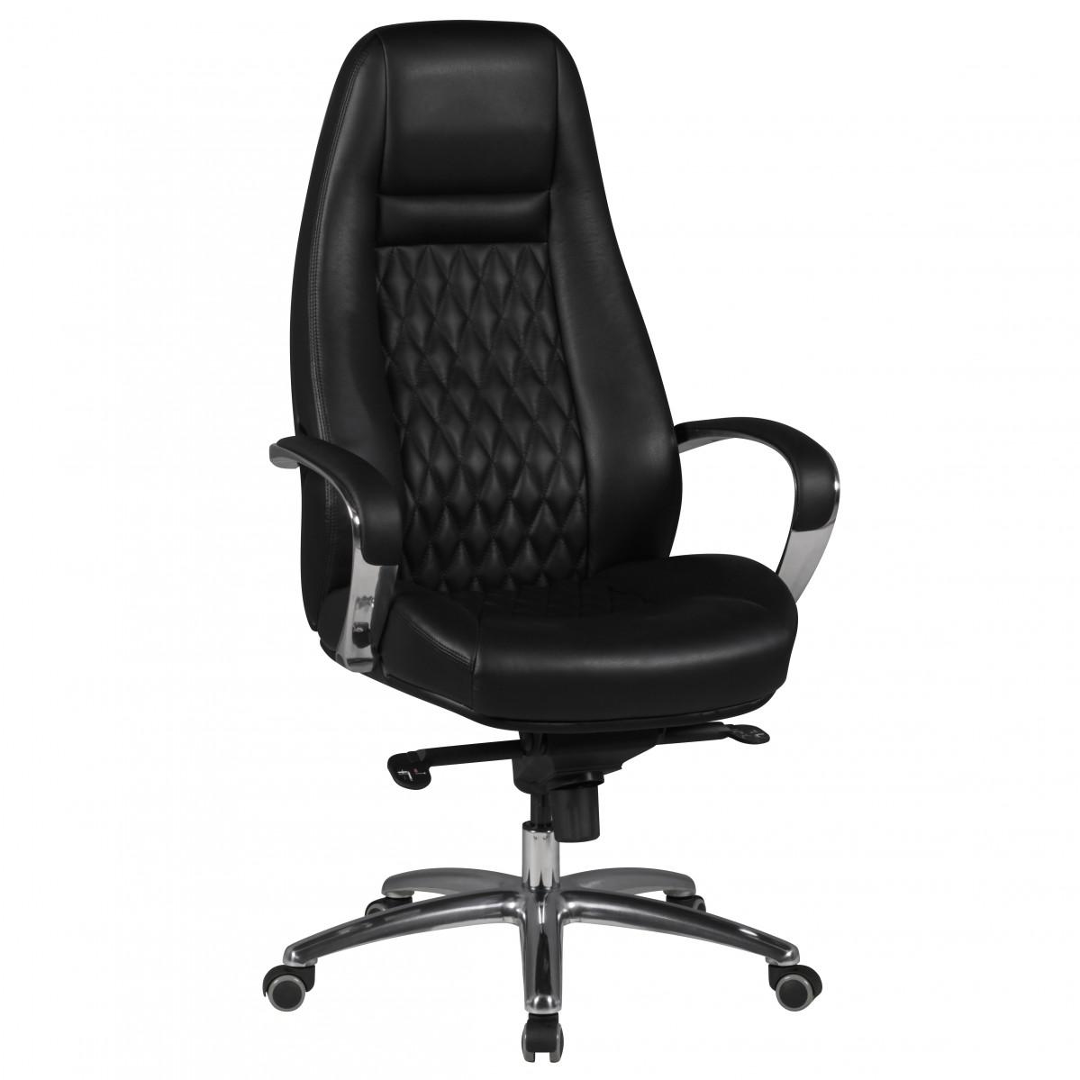 AMSTYLE FOTEL BIUROWY AUSTIN SKÓRA NATURALNA CZARNY / SPM1.298