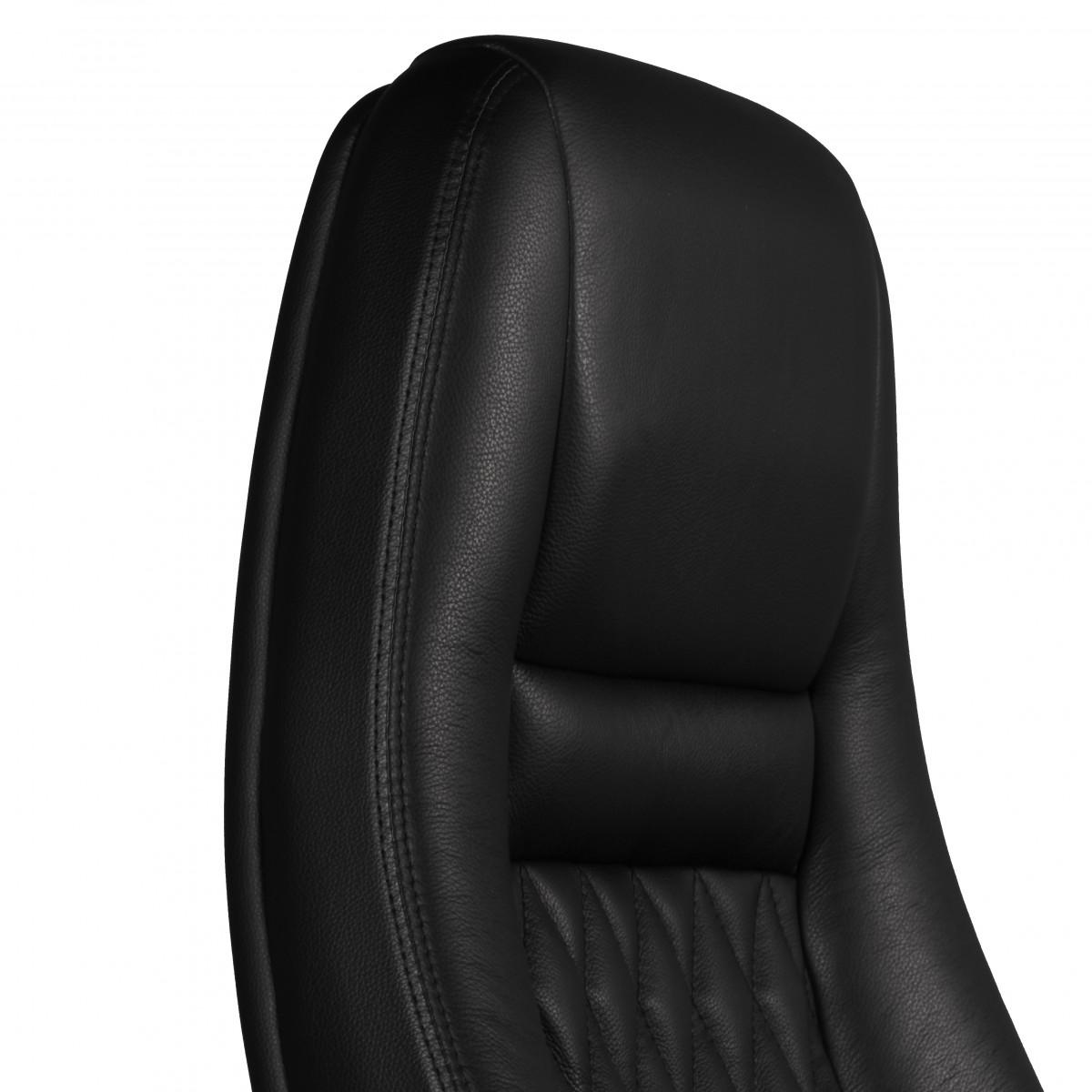 AMSTYLE FOTEL BIUROWY AUSTIN SKÓRA NATURALNA CZARNY / SPM1.298