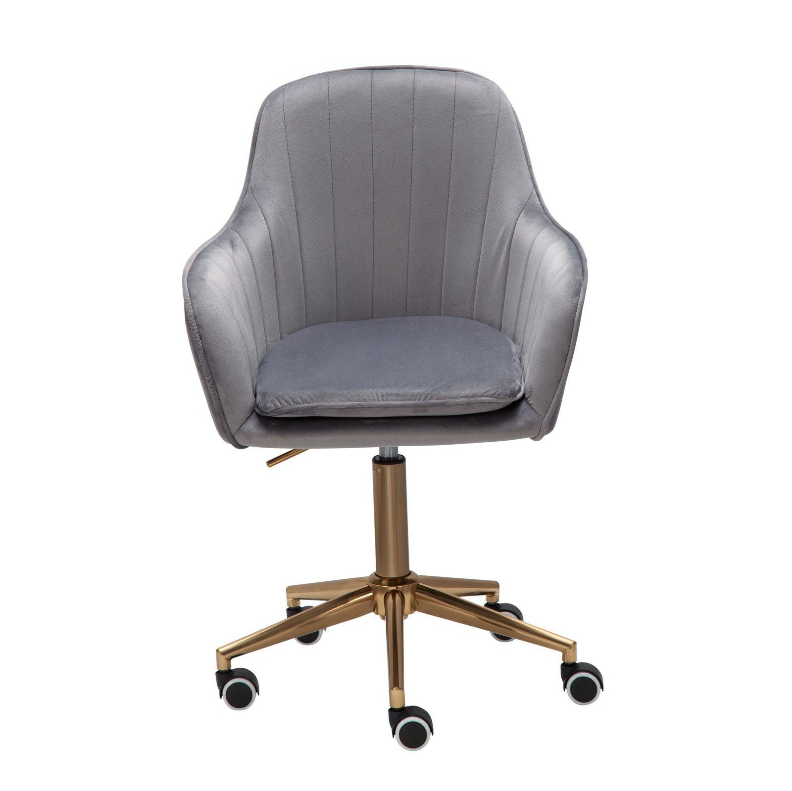 AMSTYLE Fotel biurowy Velvet szary / SPM1.430