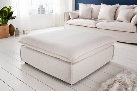 Pufa Heaven len naturalny / 37933 / INVICTA INTERIOR -  Meblowy Sklep Internetowy Inventio