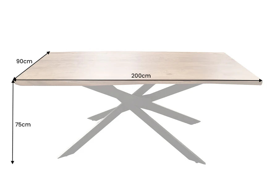 Stół do jadalni MAMMUT 200 cm akacja 35mm miodowe wykończenie / 44058 / INVICTA INTERIOR - Meblowy Sklep Internetowy Inventio