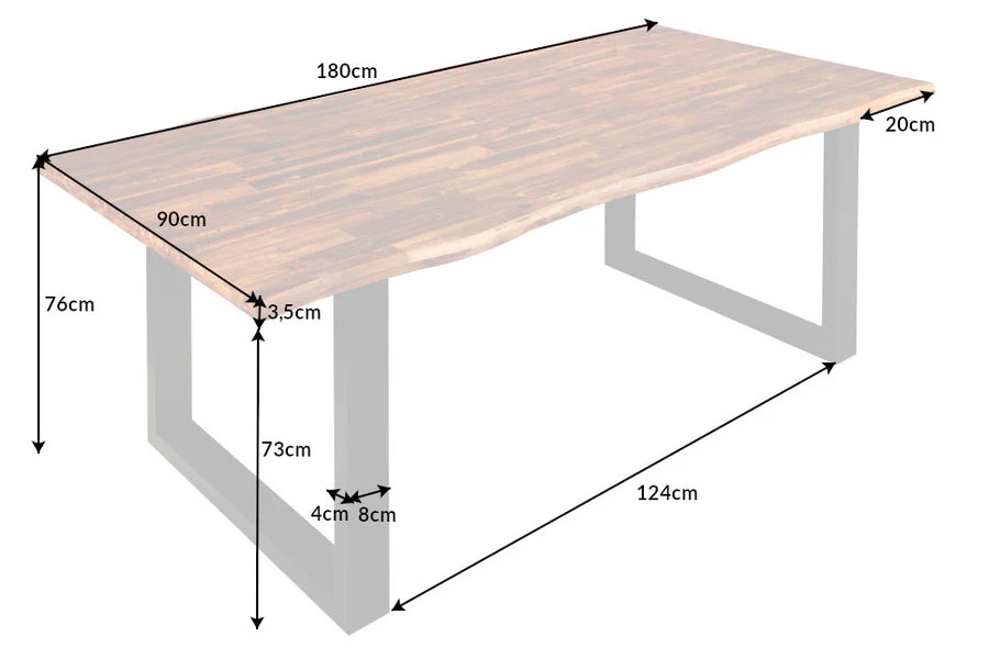 Stół Genesis 180 cm Akacja / 42047 / INVICTA INTERIOR - Meblowy Sklep Internetowy Inventio