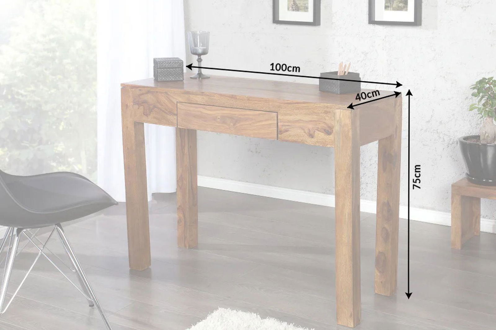 BIURKO / KONSOLA 100 CM / 30148  / INVICTA INTERIOR