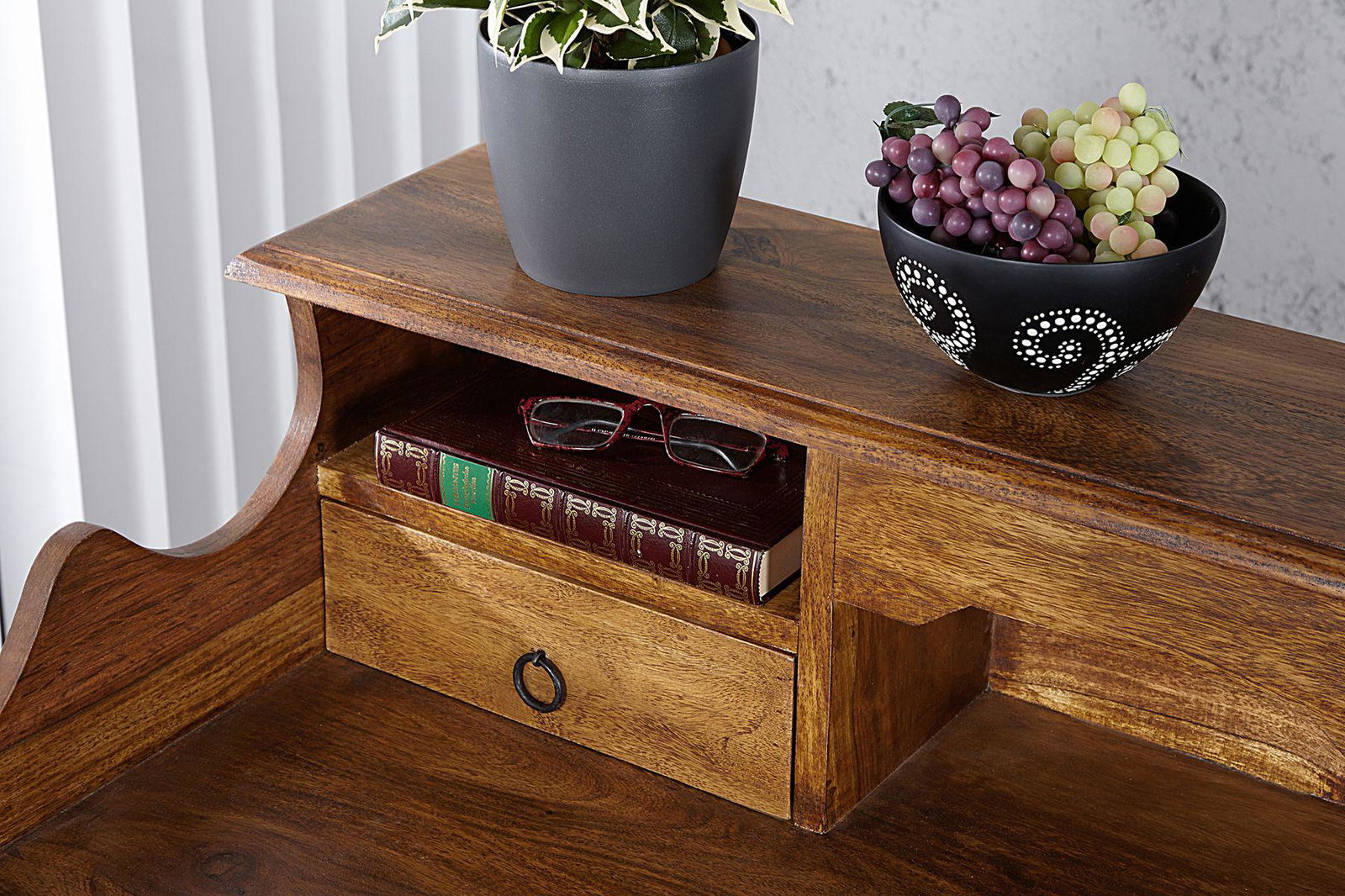 BIURKO / SEKRETARZYK MAKASSAR 115 CM SHEESHAM / 17293  / INVICTA INTERIOR