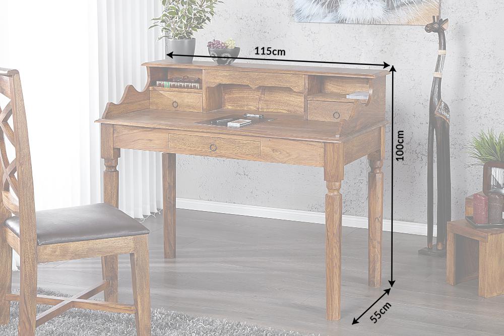 BIURKO / SEKRETARZYK MAKASSAR 115 CM SHEESHAM / 17293  / INVICTA INTERIOR