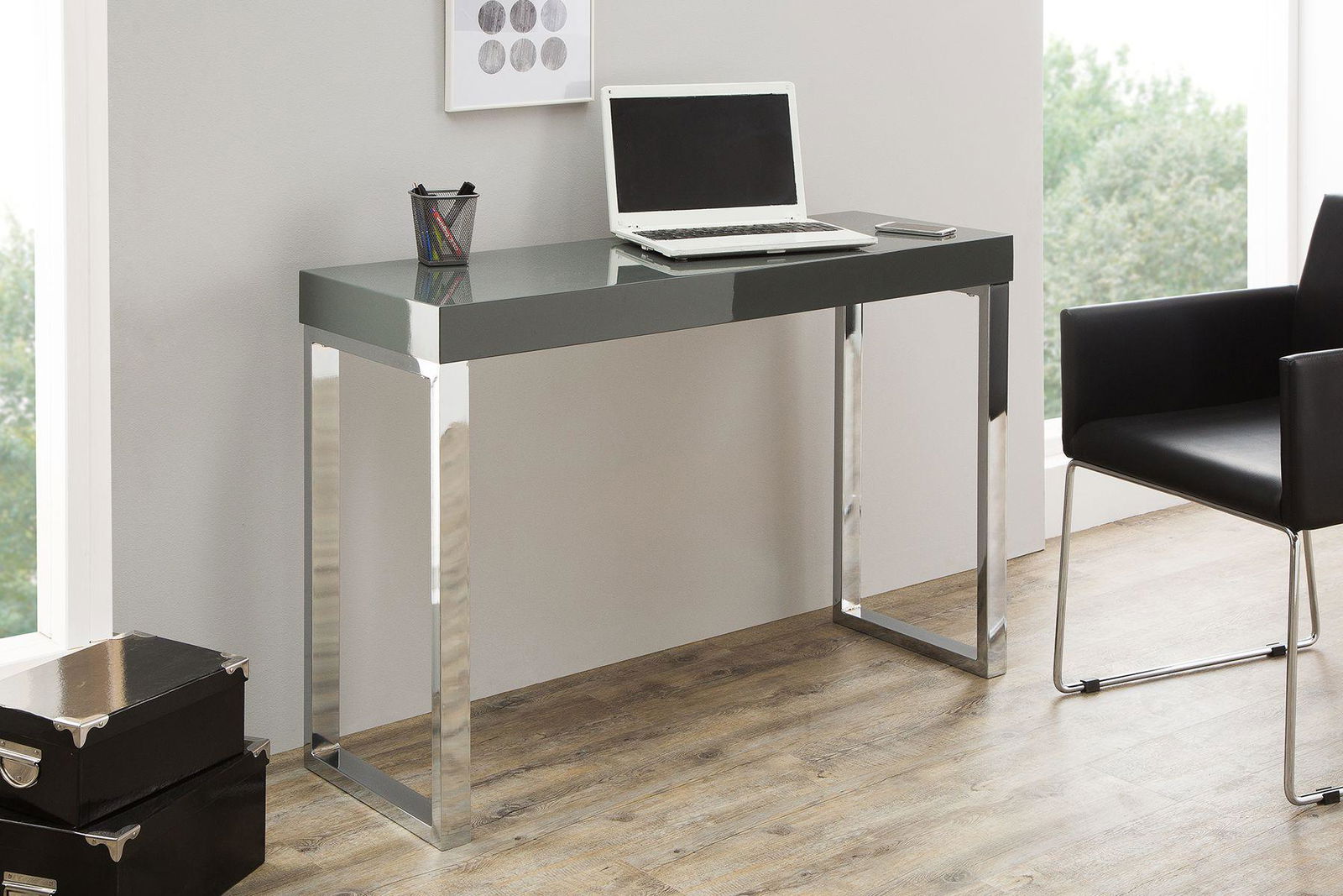 BIURKO DESK SZARE 120 / 38329 / INVICTA INTERIOR