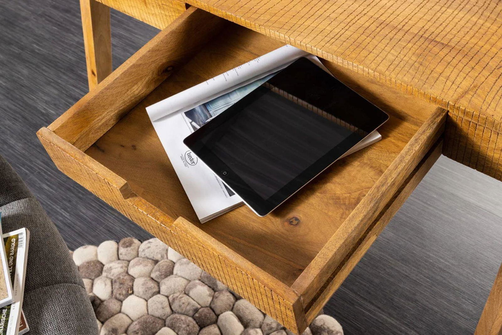 BIURKO MONSOON MANGO 120 CM / 41165  / INVICTA INTERIOR