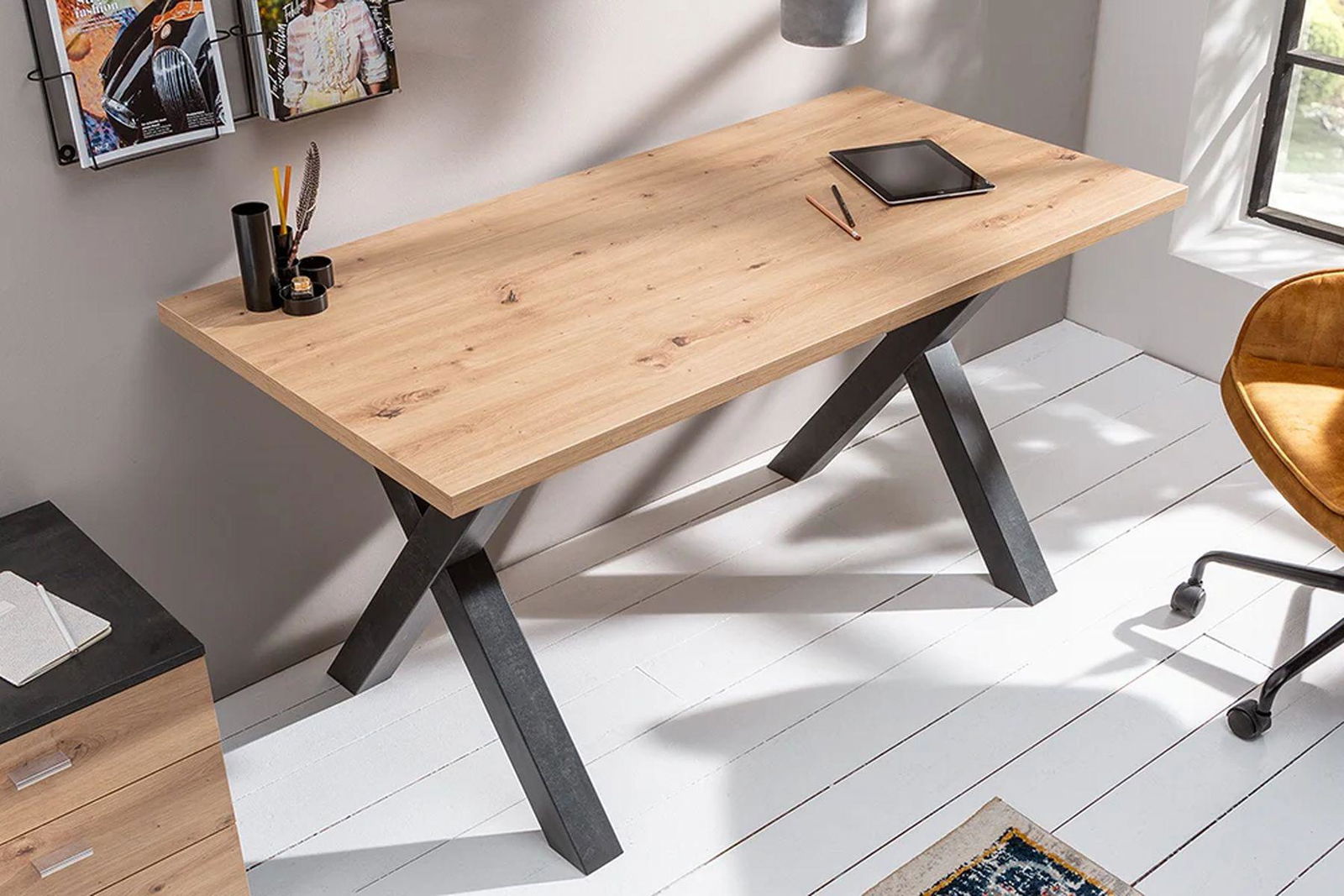 BIURKO MONTREAL 120 CM OPTYKA DĄB 41837  / INVICTA INTERIOR