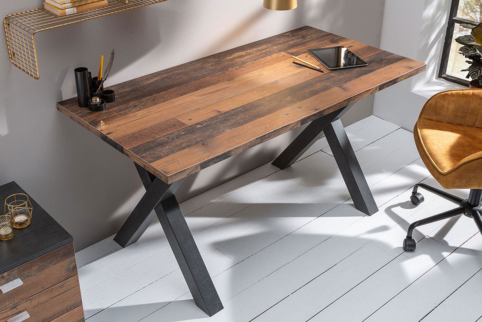 BIURKO MONTREAL 120 CM OPTYKA DĄB SHABBY 41838  / INVICTA INTERIOR