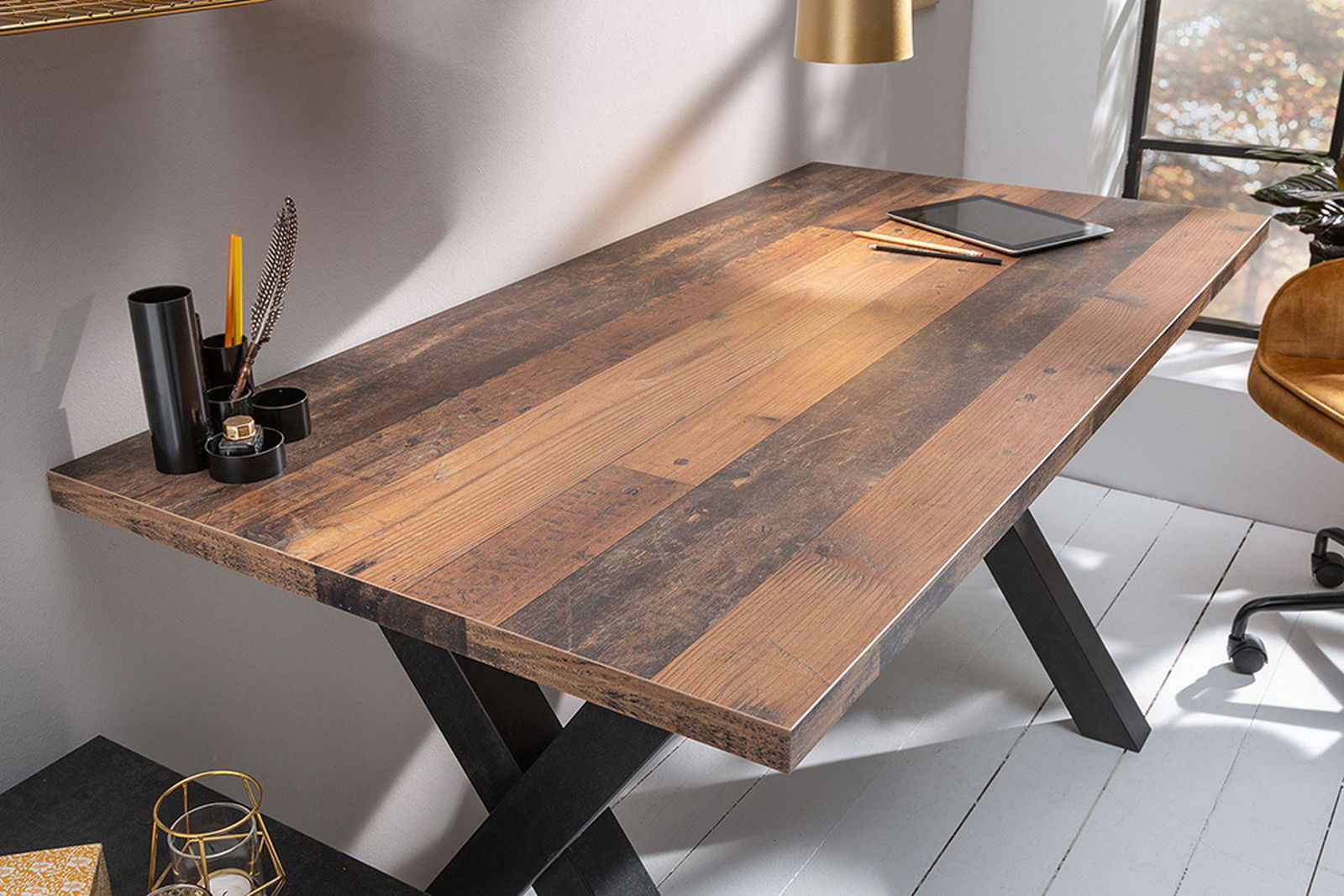 BIURKO MONTREAL 120 CM OPTYKA DĄB SHABBY 41838  / INVICTA INTERIOR