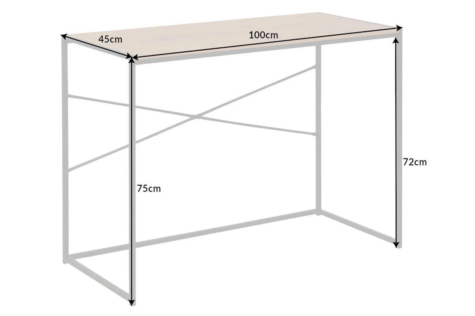 BIURKO SLIM LINE JESION CZARNY  / 42017  / INVICTA INTERIOR