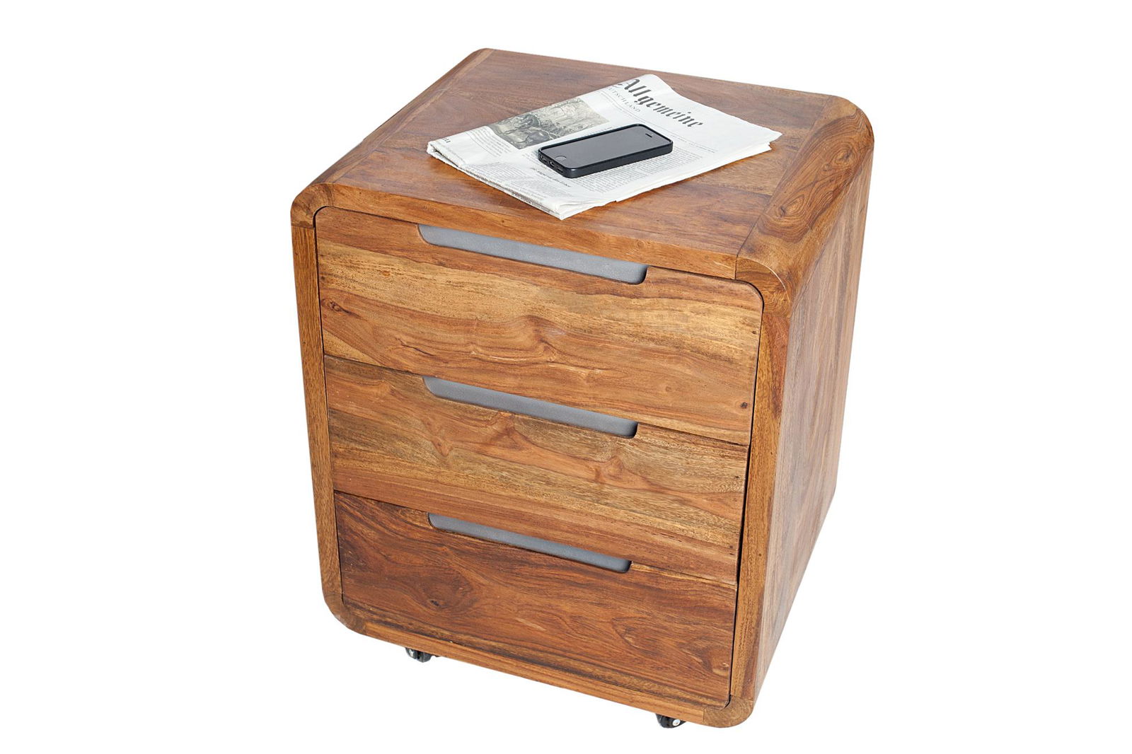 BIURKO Z KONTENERKIEM / DREWNO LITE / 43753 / INVICTA INTERIOR