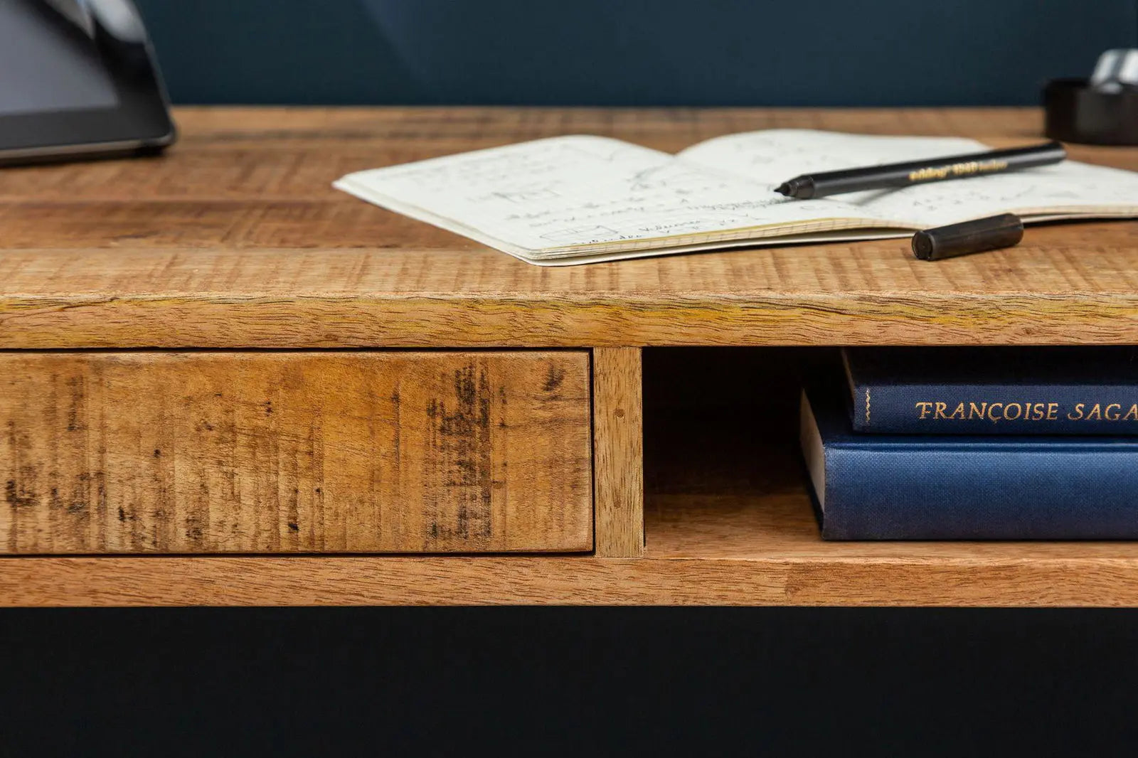 Biurko drewniane RETRO 120 cm mango / 39959 / INVICTA INTERIOR