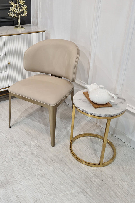 FOTEL BRUNO BEŻOWA EKOSKÓRA / AH -  Meblowy Sklep Internetowy Inventio