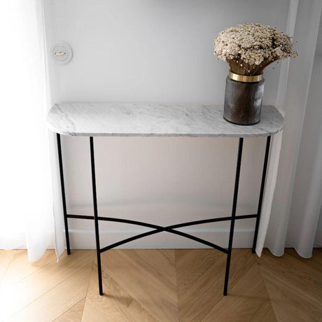 Caren - marmurowa konsola o zaokrąglonych kształtach 100 cm /MH