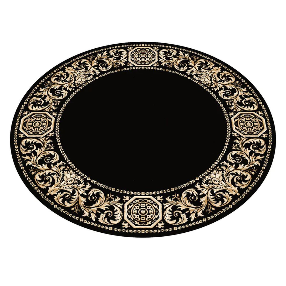 Dywan z meandrem Versace Rococo czarny 200