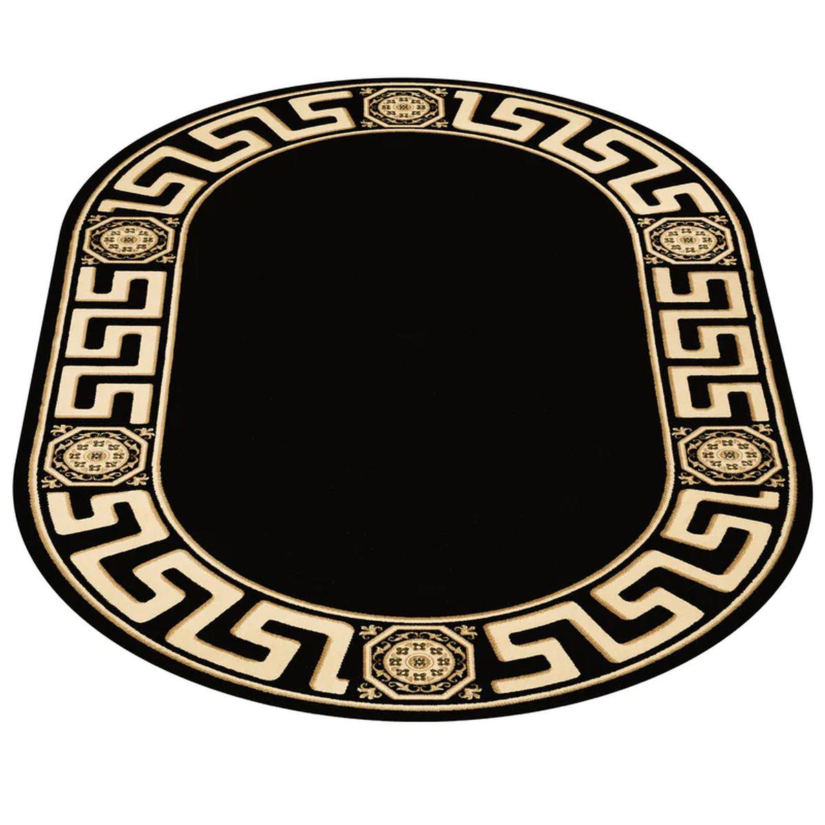 Dywan z meandrem Versace czarny 152/230