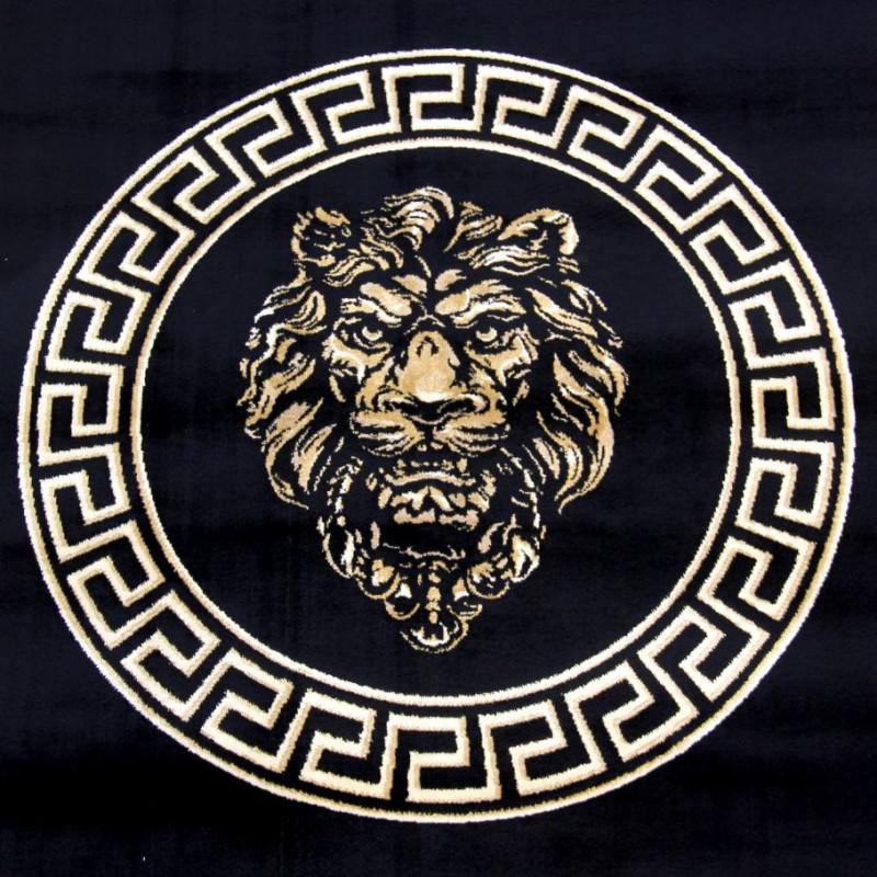 Dywan z meandrem Versace + lew czarny 200