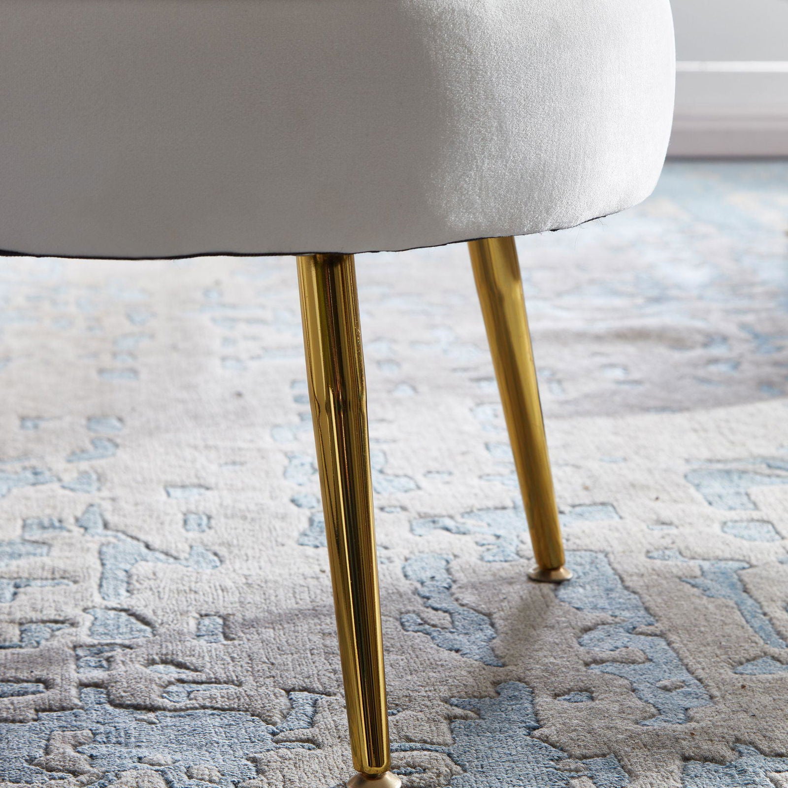 Fotel velvet kremowy 81 cm Wohnling / WL6.430