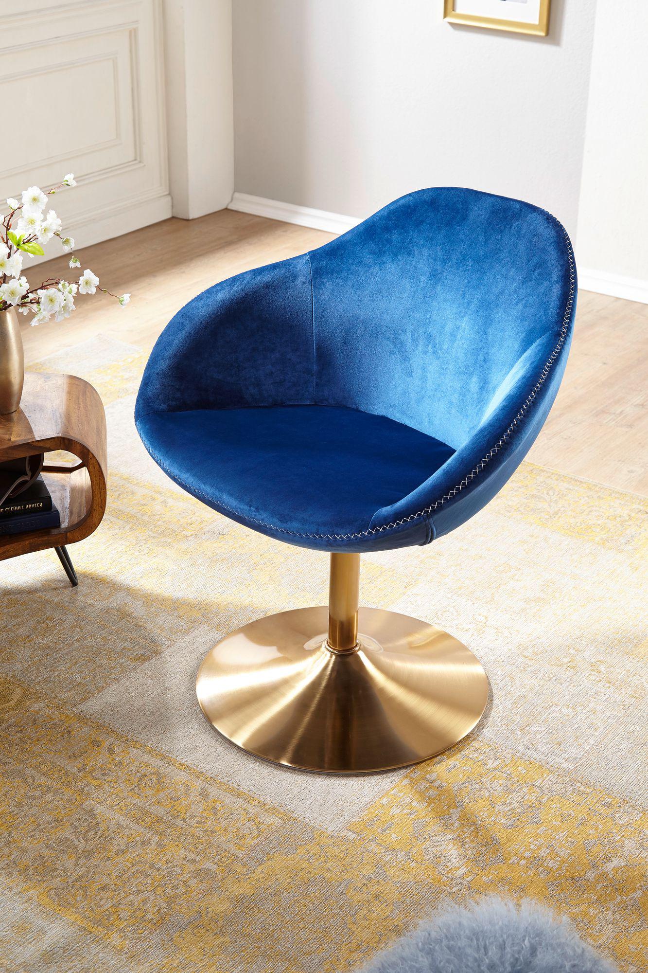 Fotel wypoczynkowy Club Chair Velvet niebieski Wohnling / WL5.920