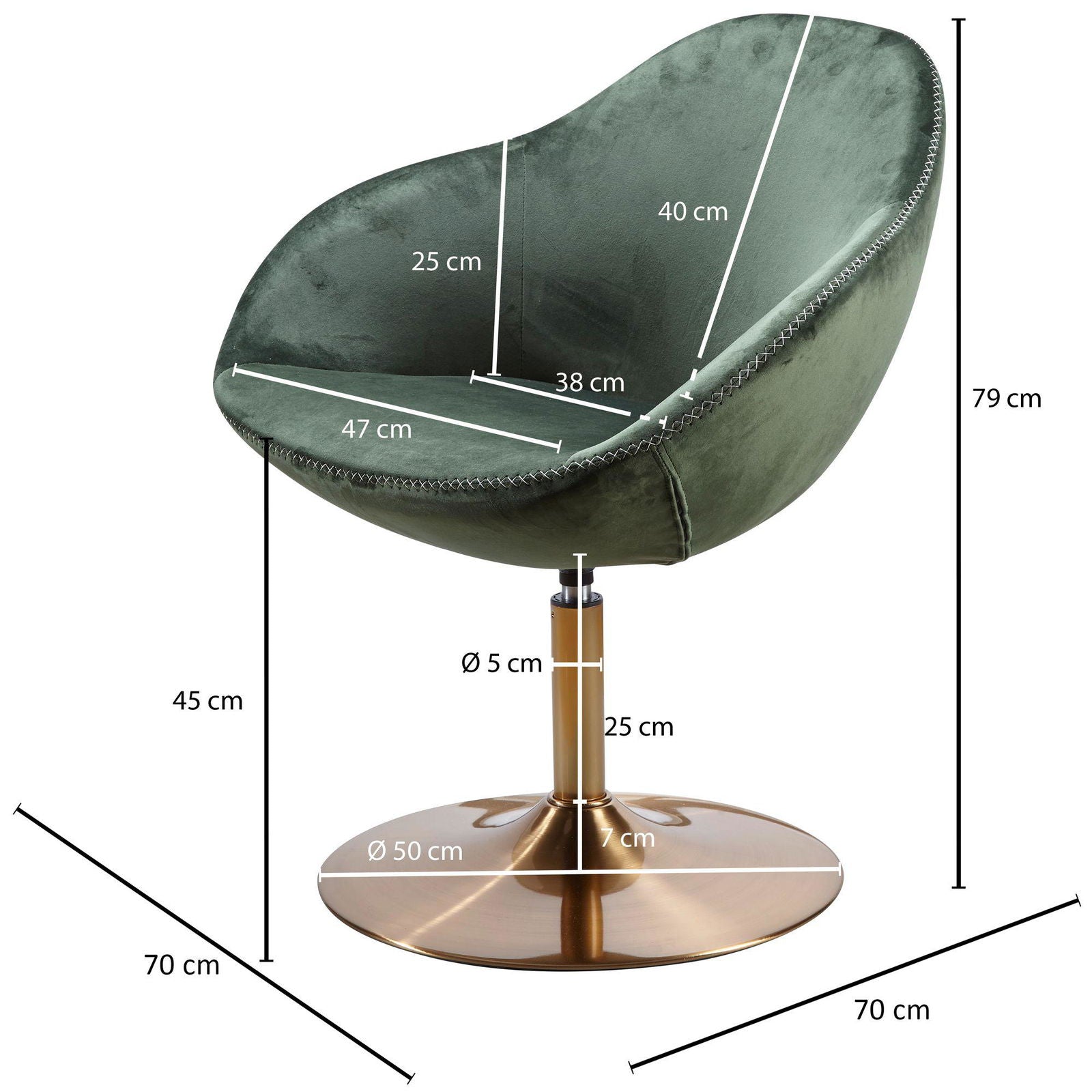 Fotel wypoczynkowy Club Chair Velvet zielony Wohnling / WL5.921