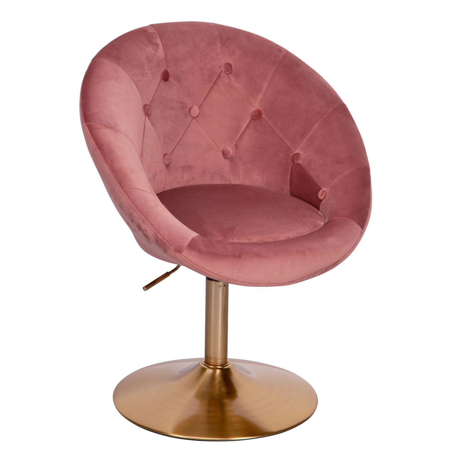 Fotel wypoczynkowy obrotowy Club Chair Velvet różowy Wohnling / WL6.300