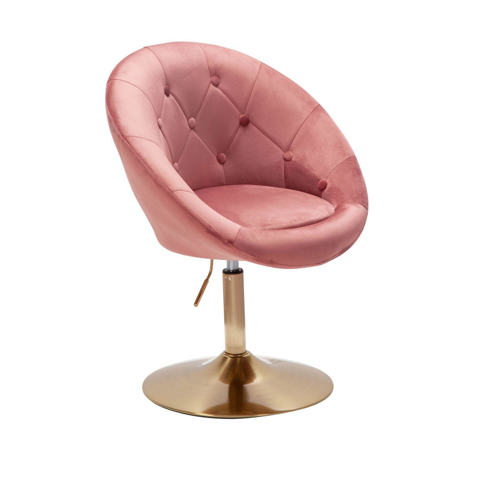 Fotel wypoczynkowy obrotowy Club Chair Velvet różowy Wohnling / WL6.300