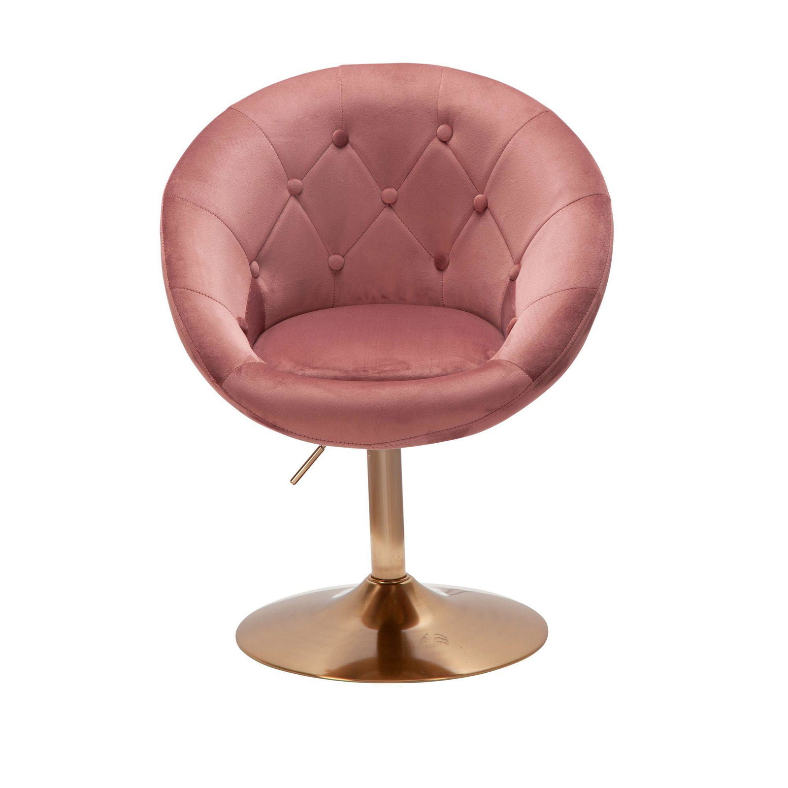 Fotel wypoczynkowy obrotowy Club Chair Velvet różowy Wohnling / WL6.300