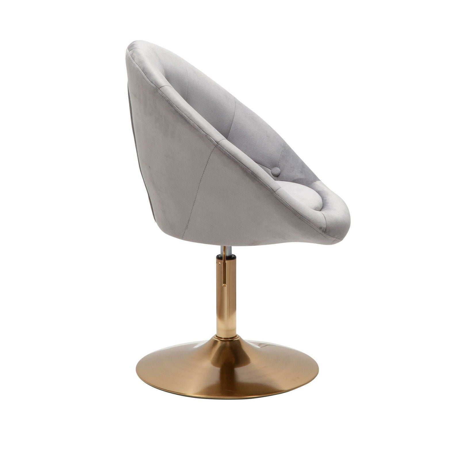 Fotel wypoczynkowy obrotowy Club Chair Velvet szary Wohnling/ WL6.299
