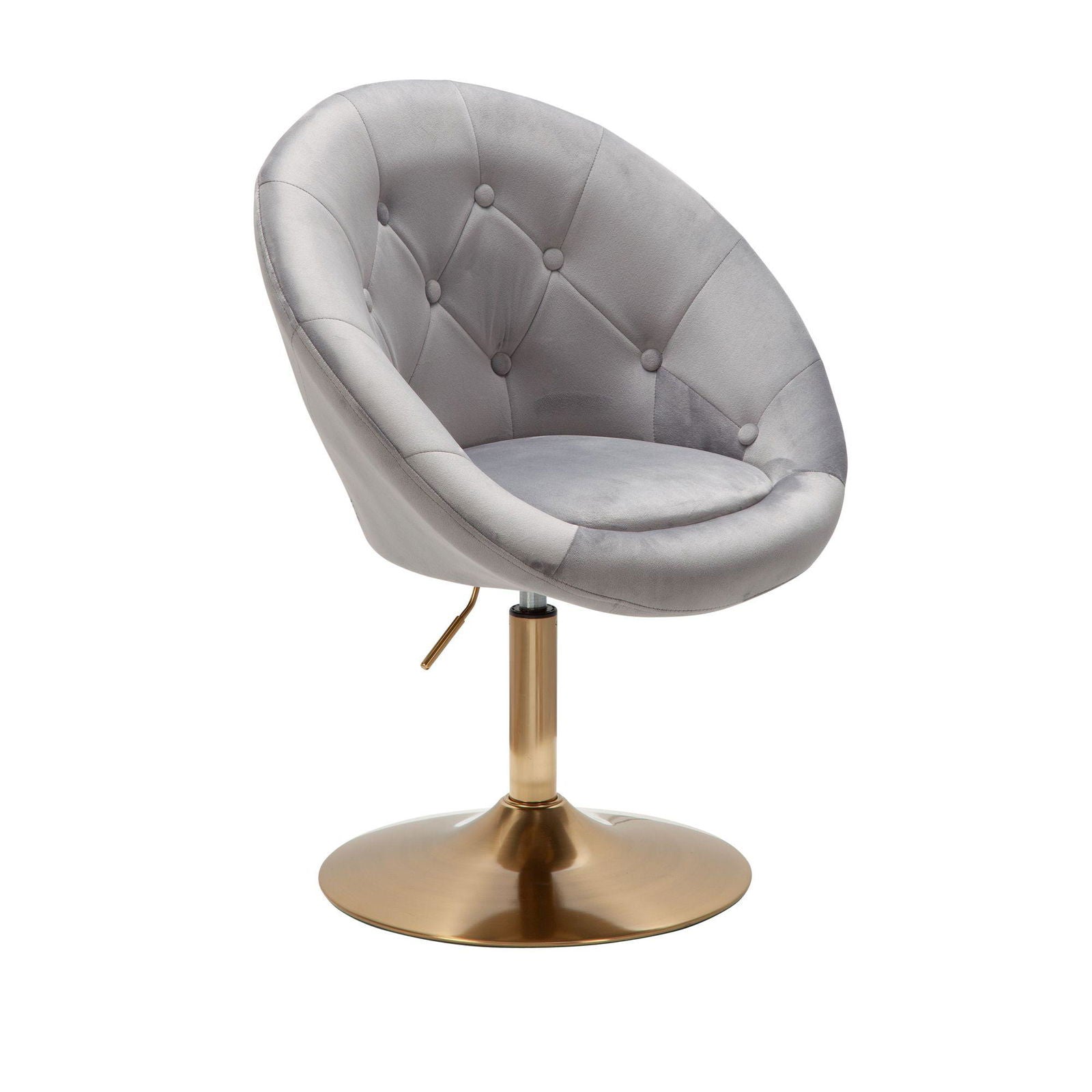 Fotel wypoczynkowy obrotowy Club Chair Velvet szary Wohnling/ WL6.299