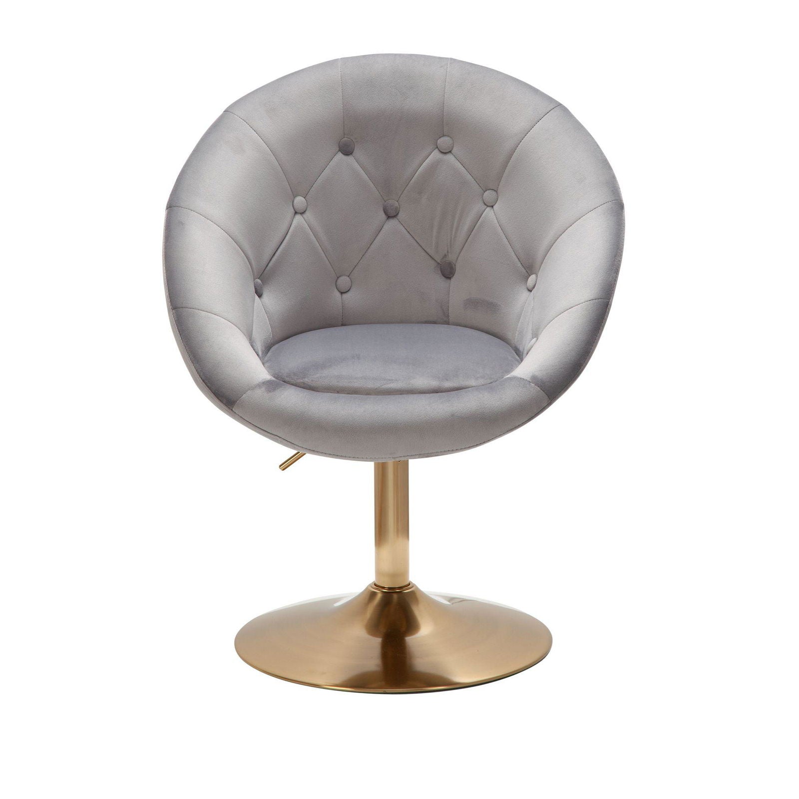Fotel wypoczynkowy obrotowy Club Chair Velvet szary Wohnling/ WL6.299